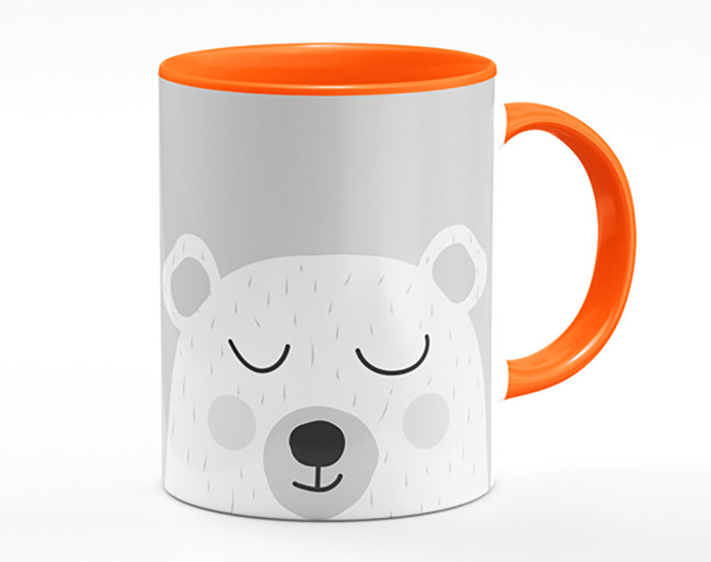 The Cute Bear Head Grey Mug