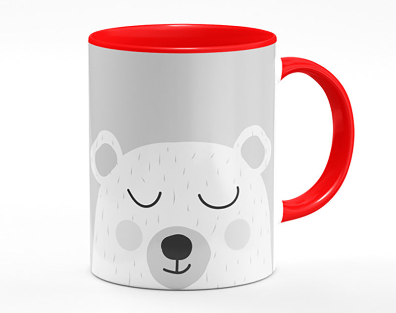 The Cute Bear Head Grey Mug