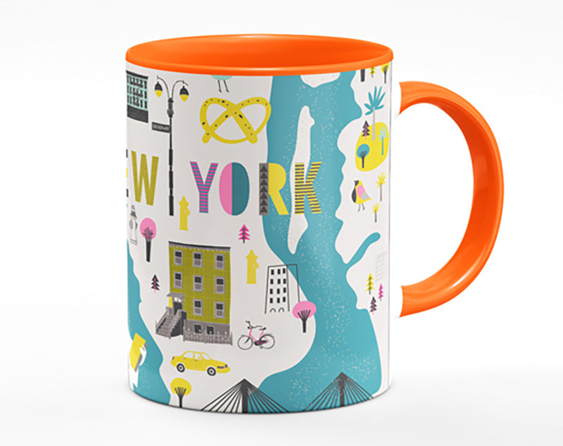 The Little Map Of New York Mug