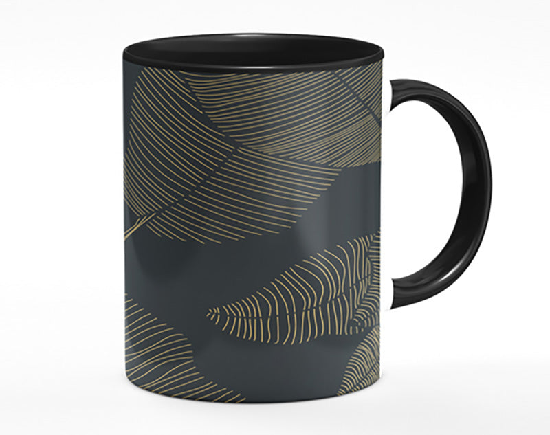 The Gold Lined Leaf Mug