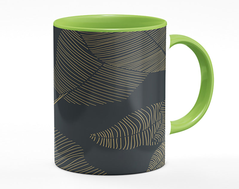 The Gold Lined Leaf Mug