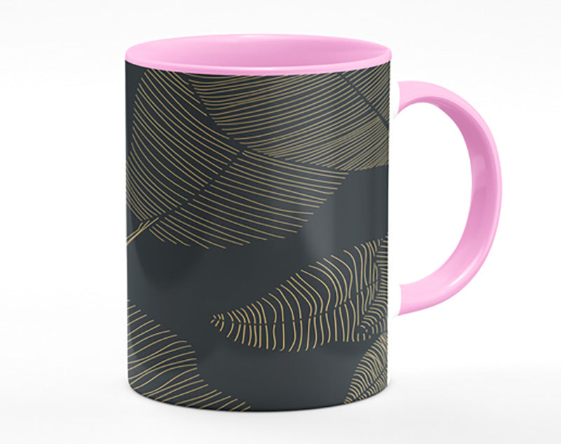 The Gold Lined Leaf Mug