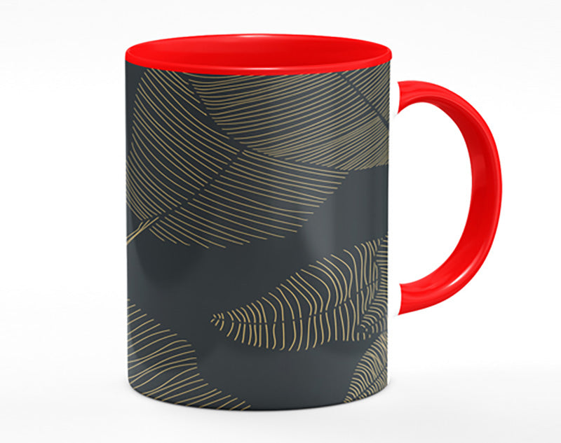 The Gold Lined Leaf Mug