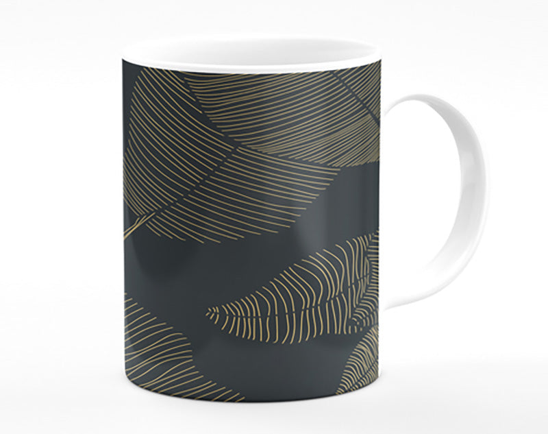 The Gold Lined Leaf Mug