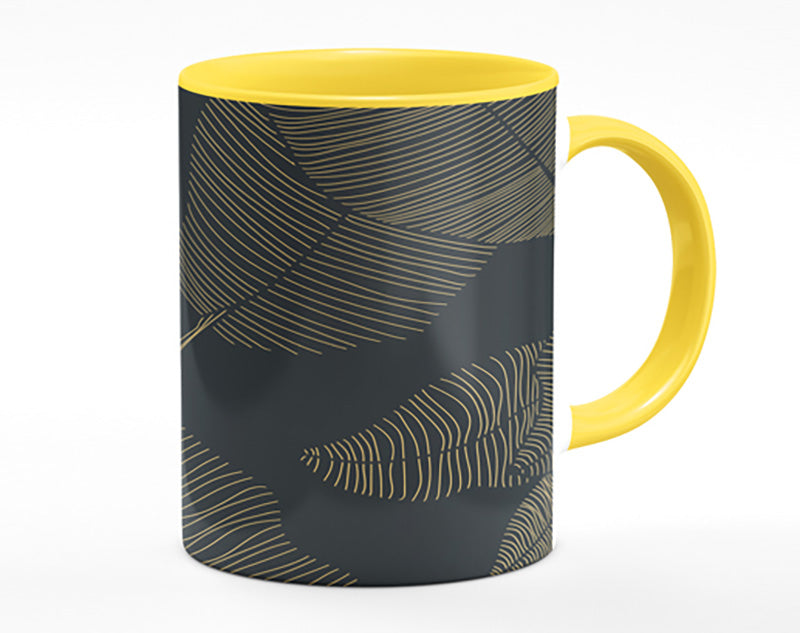 The Gold Lined Leaf Mug