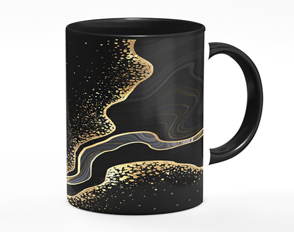 Black And Gold Flakes Mug