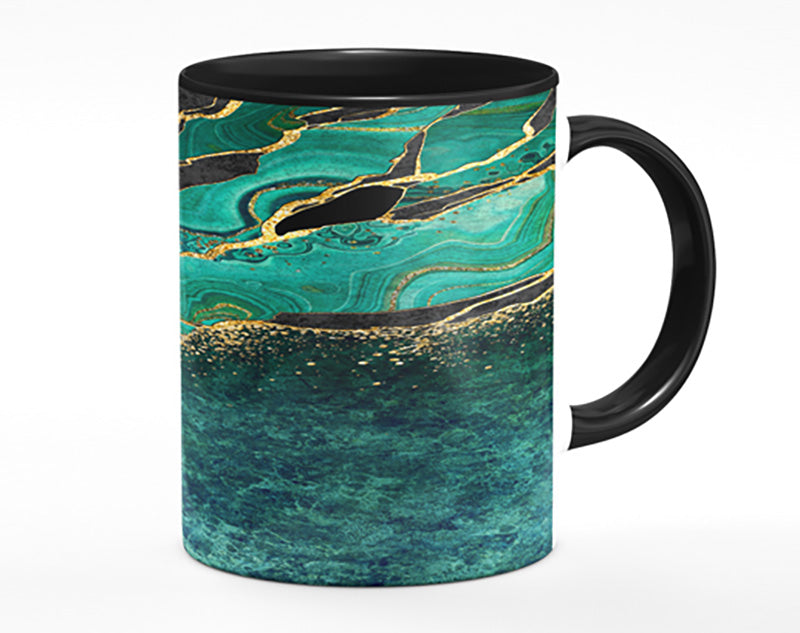 The Green And Gold Textures Mug