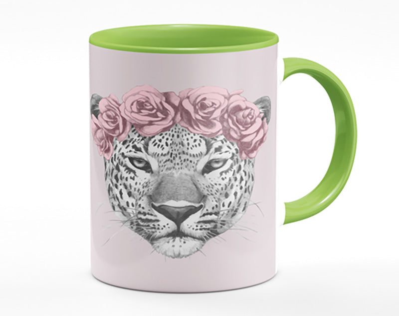 The Rose Head Leopard Mug