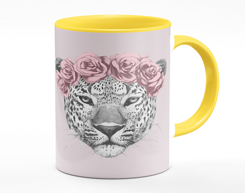 The Rose Head Leopard Mug