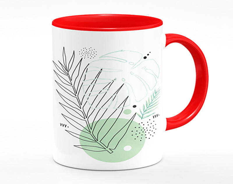 Fern Line Drawing Mug