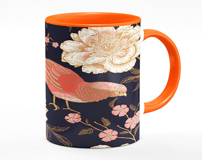 Pheasant And Flowers Mug