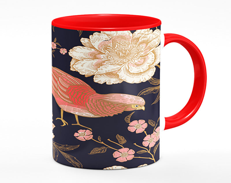 Pheasant And Flowers Mug