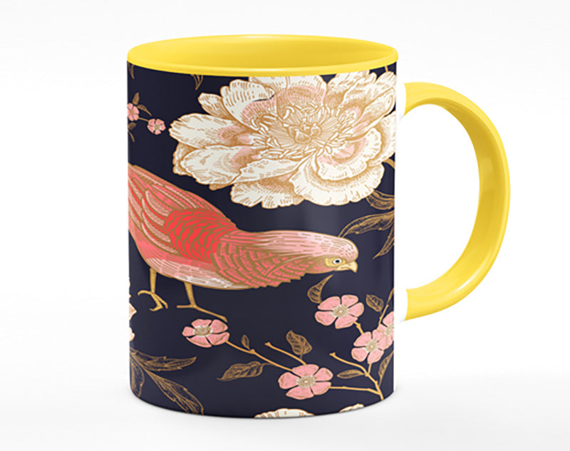 Pheasant And Flowers Mug