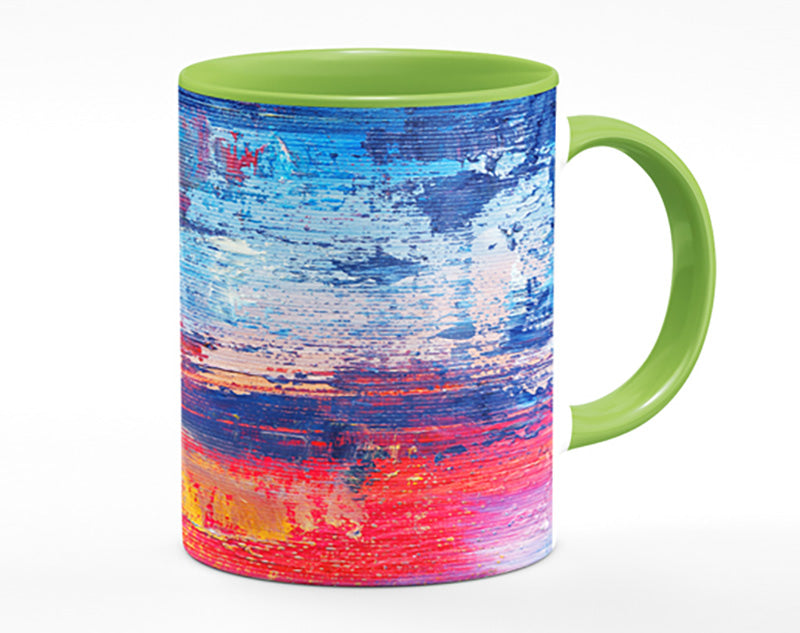 Textured colours on canvas media Mug